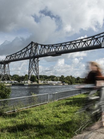 In Rendsburg steht die Eisenbahnhochbrücke