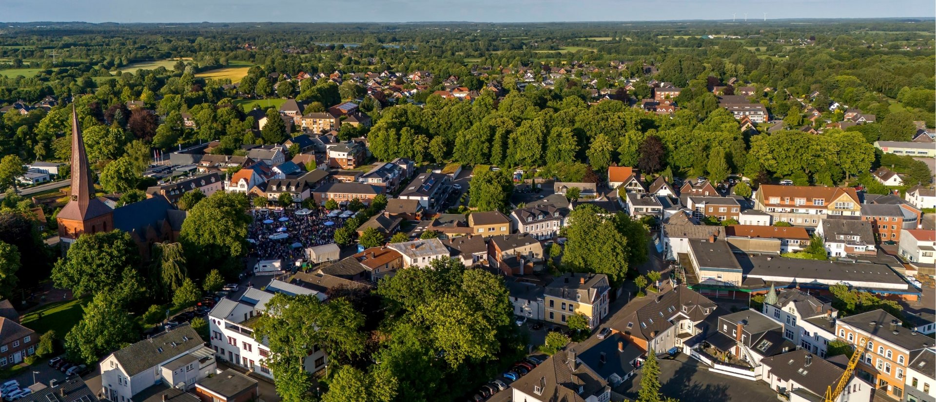 Luftaufnahme der Stadt Nortorf
