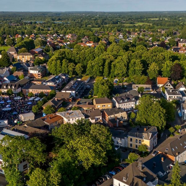 Luftaufnahme der Stadt Nortorf