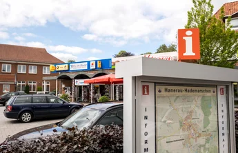 Touristinformations-Schild in Hanerau-Hademarschen