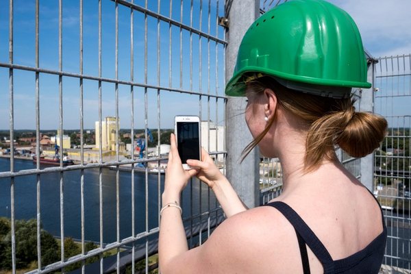 Aussicht auf die mittelholsteinische Landschaft und Rendsburg