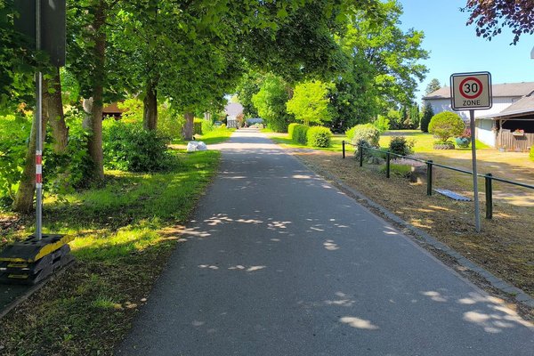 Ruhige grüne Straße Gemeinde Wapelfeld Amt Mittelholstein